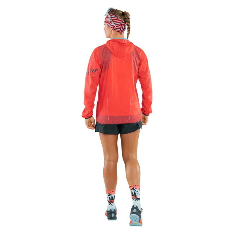 Dynafit Vert Wind Jacket Womens in Hot Coral-2